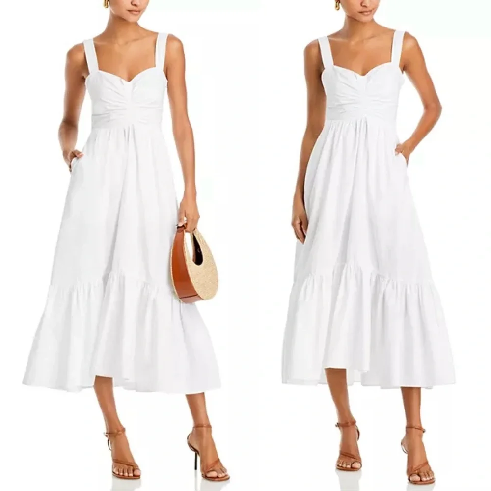 NWOT A.L.C. Lilah Cotton Midi-Dress in White Size 2 - Picture 16 of 16